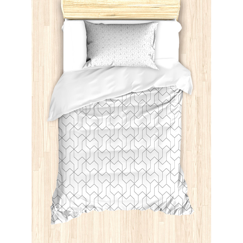 Ambesonne Geometric Shapes Duvet Cover Set