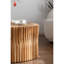 Table de style rétro avec matériaux, processus de nettoyage simple: café rétro texturant vertical de 31,5 po. Bois. Aucun assemblage requis. Nettoyage. Capacité de charge de 110 lb. Idéal pour la vie, le bureau et les repas. Naturel