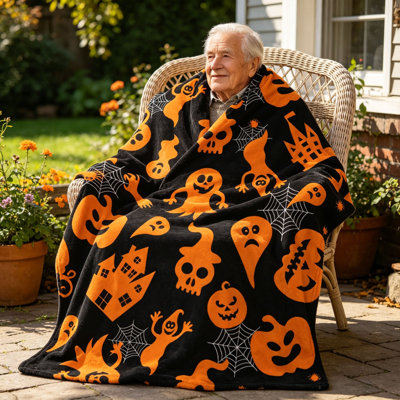 Couverture en molleton imprimé Halloween