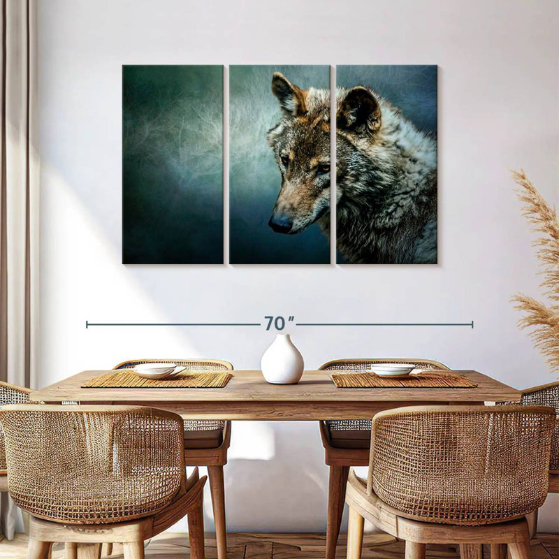 Loup solitaire, H 36 po x l 57 po