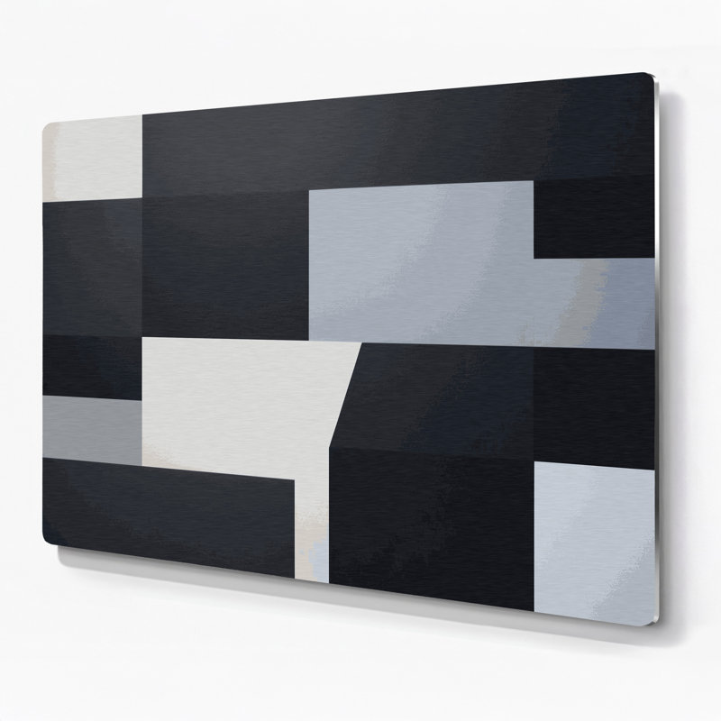 Minimalisme 67, art mural en métal noir, H 12 po x l 18 po