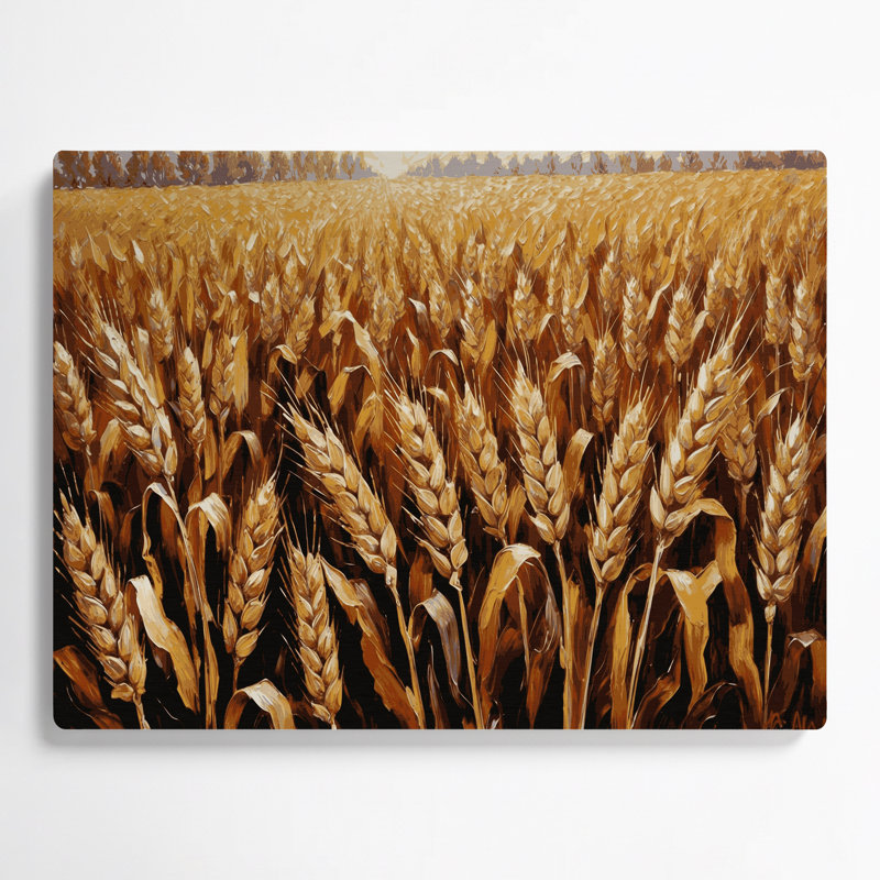 "Farm Wheat Sheaves", art mural en métal brun, H 11 po x l 14 po