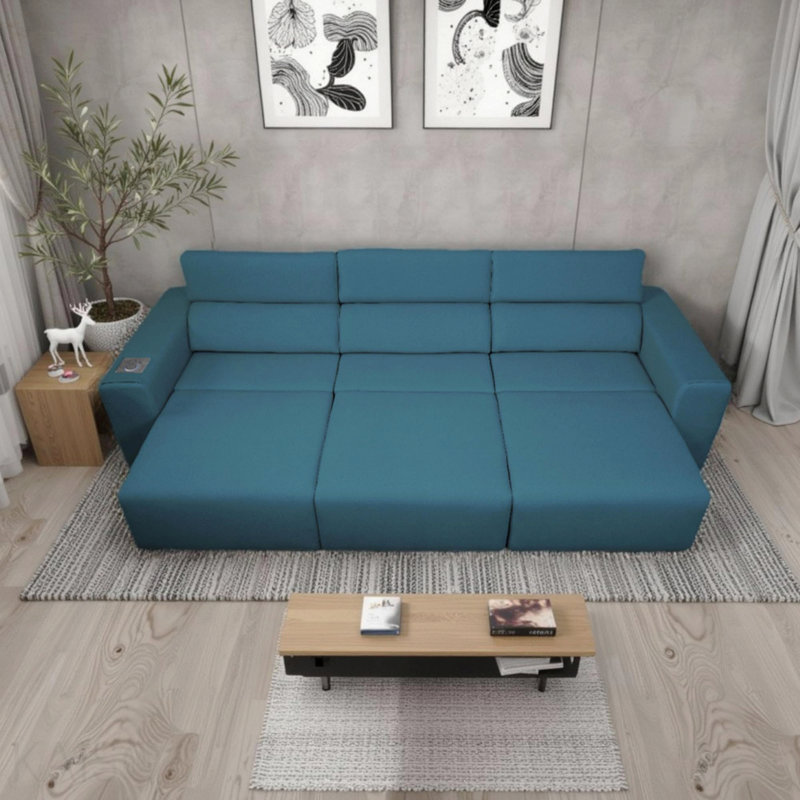 Canapé inclinable électrique, fauteuil inclinable électrique à 3 places avec stéréo Bluetooth, recharge sans fil et poche latérale pour un confort et un divertissement ultimes