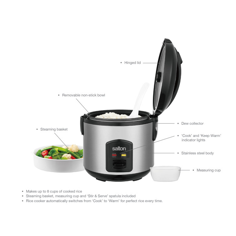 4 Cups Rice Cooker with Stainless Body
