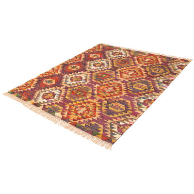 Jeu de couleurs kilim bourgogne