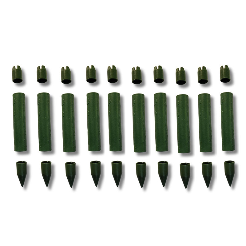  Ensemble de secours pour piquets de jardin - Connecteurs de tube, embouts de piquets et capuchons pour piquets de 7/16 po