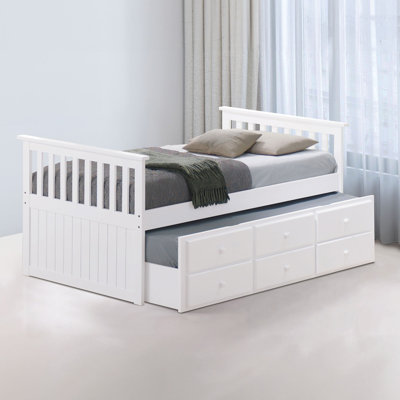 Transitional Style Captain Bed