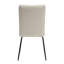 Chaises de salle à manger en tissu beige 2 pièces, pieds en métal noir, 2 pièces de style décontracté moderne et tubulaire