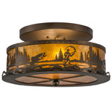 Rustic Lodge 2 - Light Semi Flush Mount