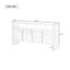 Buffet U-Style en placage de bois massif de 60 po avec portes à fermeture en douceur, rangement double, idéal pour organiser les articles essentiels dans différentes pièces U-Style, console de 60 po, minimaliste moderne, double, articles pour la maison-1839034929