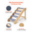 Escaliers en bois pour animaux de compagnie, escaliers pour chiens à 4 marches pour lits hauts, canapés et voitures, capacité de charge de 150 lb, surface antidérapante, escabeau stable pour petits et grands animaux-954640313