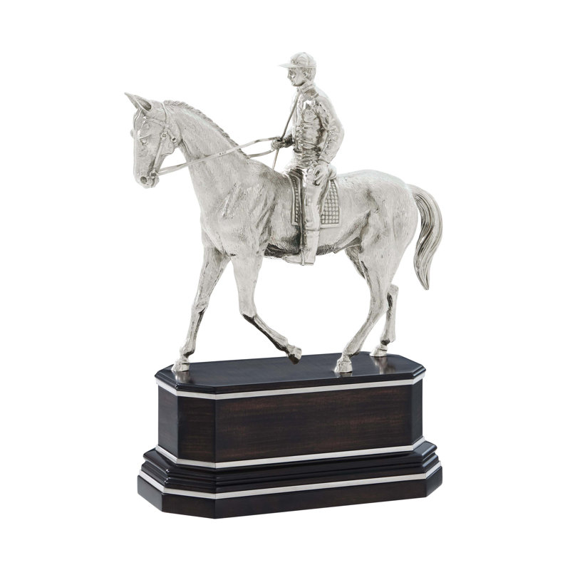 Spencer London Thoroughbred Sculpture, Black/Nickel Plated