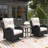 LayinSun 3 Pieces Swivel Gliders Patio Chairs Set With Side Table-151484321-151484320