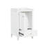 Meuble-lavabo blanc de 20 po avec lavabo, porte à fermeture douce, support de rangement, tiroir, tableau de haute qualité, finition peinte, forme rectangulaire, montage autoportant, installation de lavabo simple de 20 po en blanc