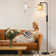 Iberis 68'' Slim Dimmable Floor Lamp With Remote Control, Handwoven Rattan Shade, 10W LED Bulb Included