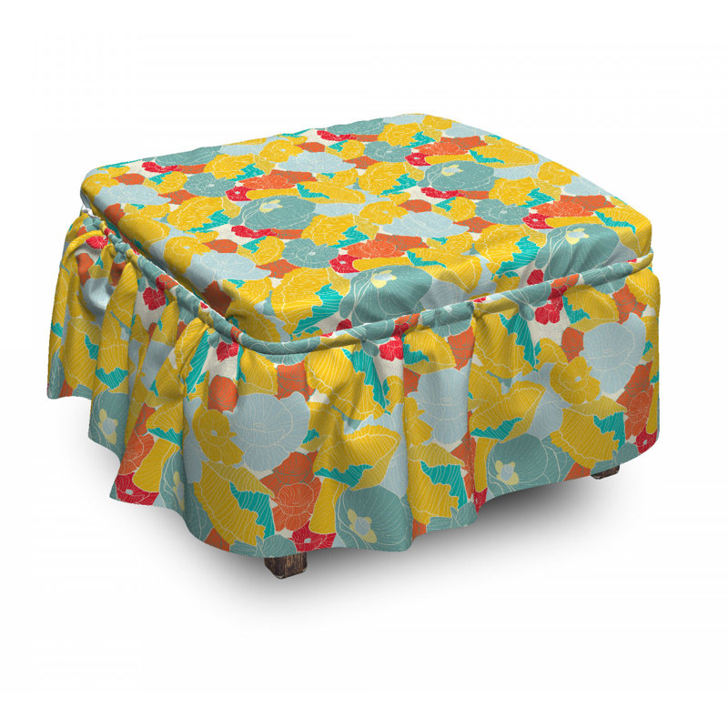 Housse pour repose-pieds spring nature