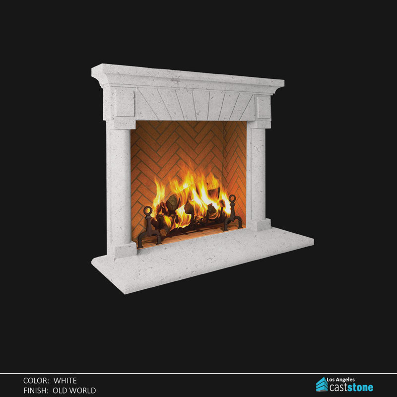 Borja Fireplace Surround, Old World White