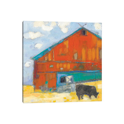 Schullsburg Barn by Sue Jachimiec - Wrapped Canvas Painting
