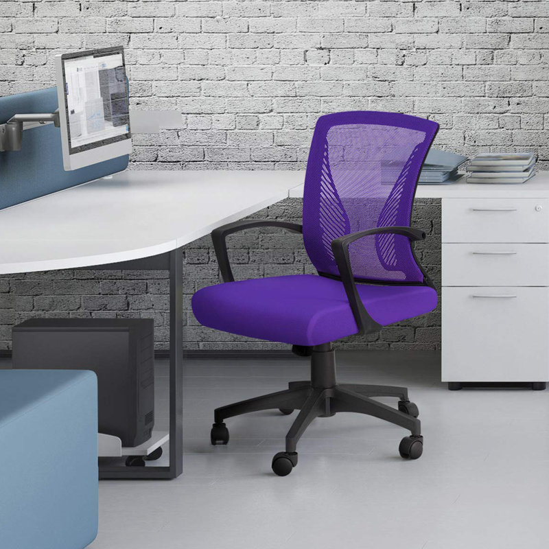 Chaise de bureau nervurée, Mauve