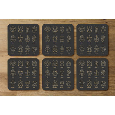 Square 6 Piece Coaster Set