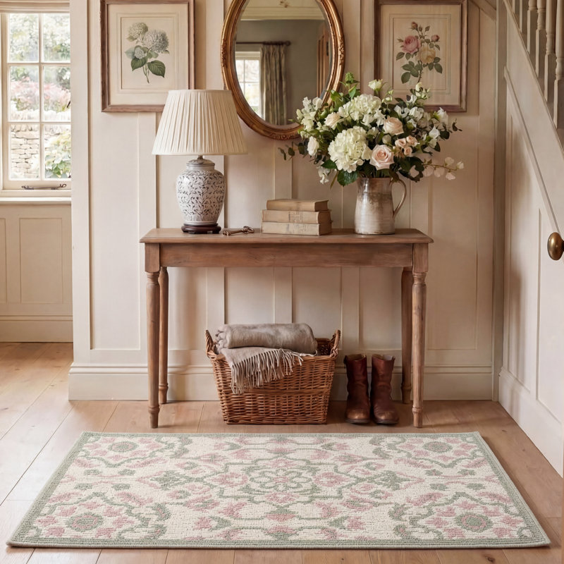 Laura Ashley Marwood All Loop Tufted  Rugs, Rectangle 3' x 5', Ivory Multi