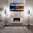 Wall Mounted Led Electric Fireplace With Floating Mantel,Remote Control Adjustable Heat-164550679