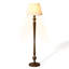 Beige + tissus brun noisette + lampes sur pied de forme libre en bois massif