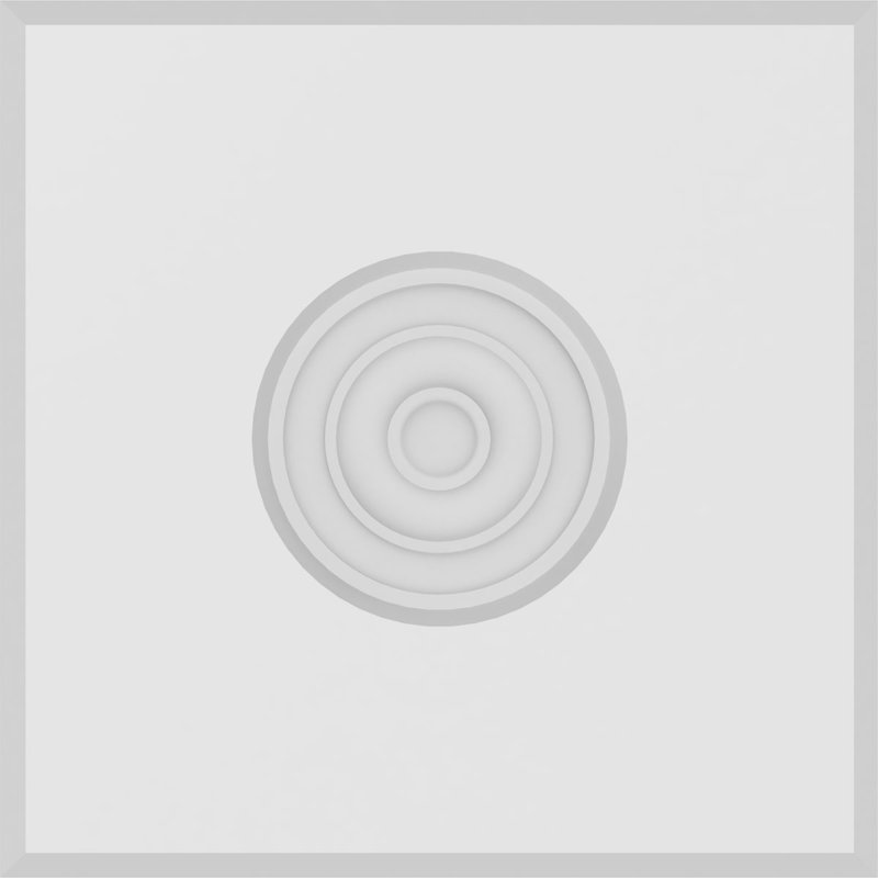 Rosette standard Sedgwick Bullseye avec bord biseauté, H 8 po x l 8 po x p 1 po