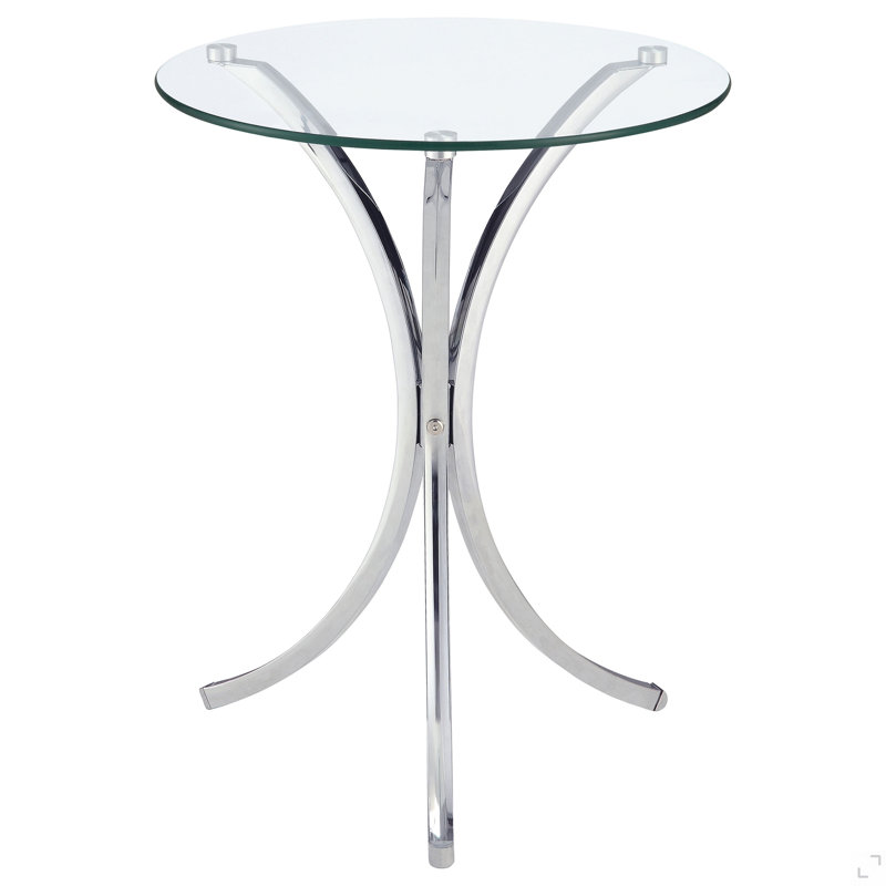 Table d'appoint contemporaine en chrome
