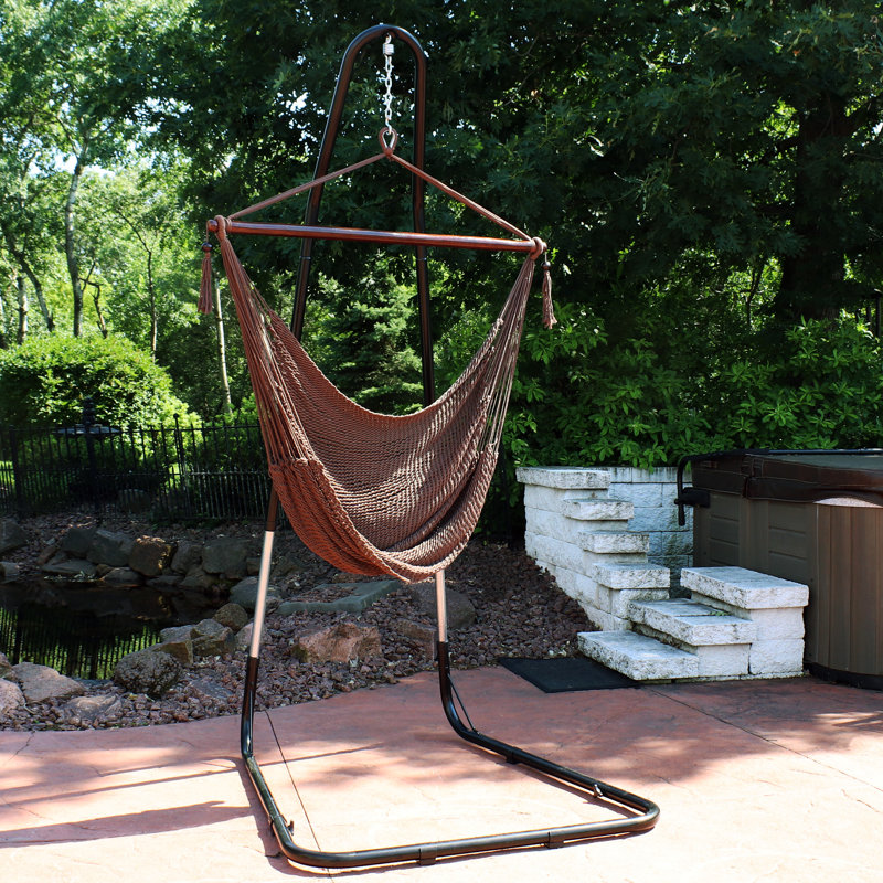Chaise hamac suspendue Poe, Brun