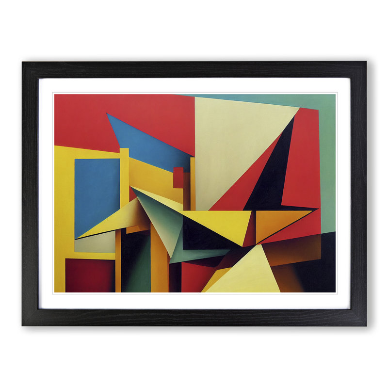 Shapes - Single Picture Frame Print, Black Framed, 46cm H x 64cm W