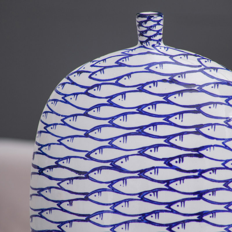 Didi Ceramic Table Vase, 19.5" H x 11.7" W x 3.9" D