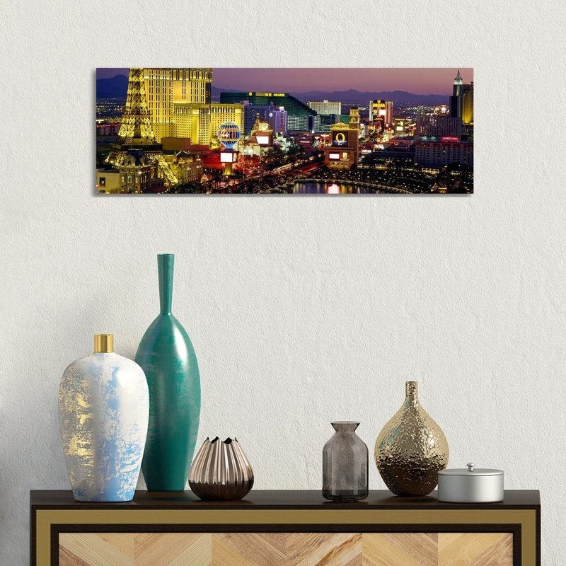 Las Vegas, Nevada, USA - Wrapped Canvas Panoramic Print, 30.48 cm H x 91.44 cm W x 1.91 cm D