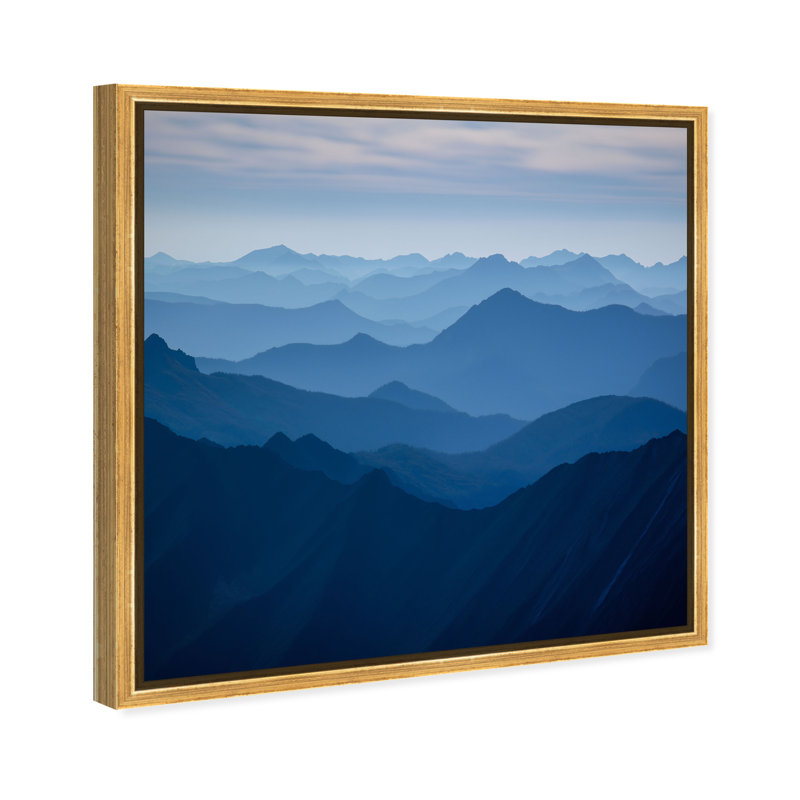 Blue Ridges II Print by Oliver Gal, 13" H x 13" W, Gold Floater Frame
