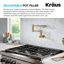 Robinet de cuisine à fixation murale avec bras rétractable KRAUS Bolden-118691269