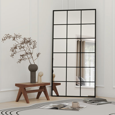 Coella 90x180cm Full Lenght Mirror Metal Wall Mirror  Floor Mirror Free Standing