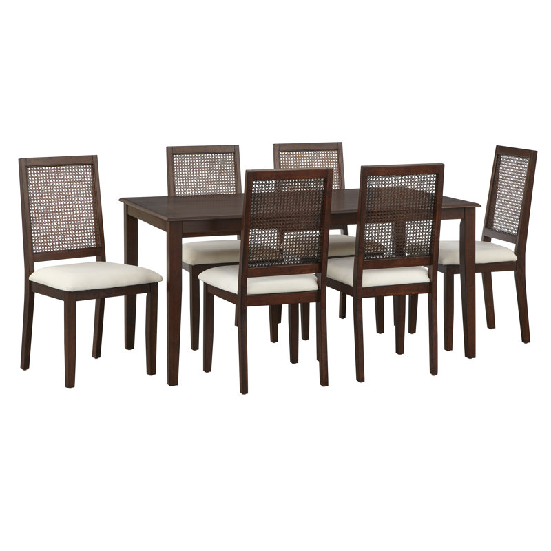 Arkdale Four Leg Dining Set, 6 Pieces: Table, Bench, 4 Chairs
