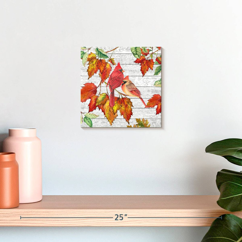 Brampt Fall Cardinals, 10" H x 10" W