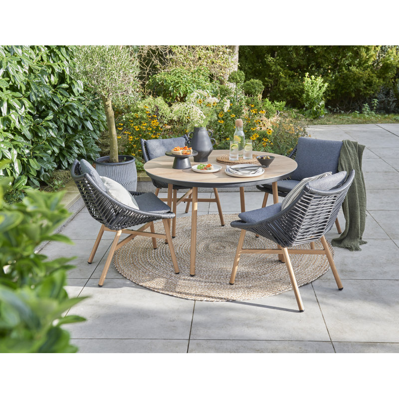 Makenna - Keswick Four Seat Circular Dining Set with Cushions