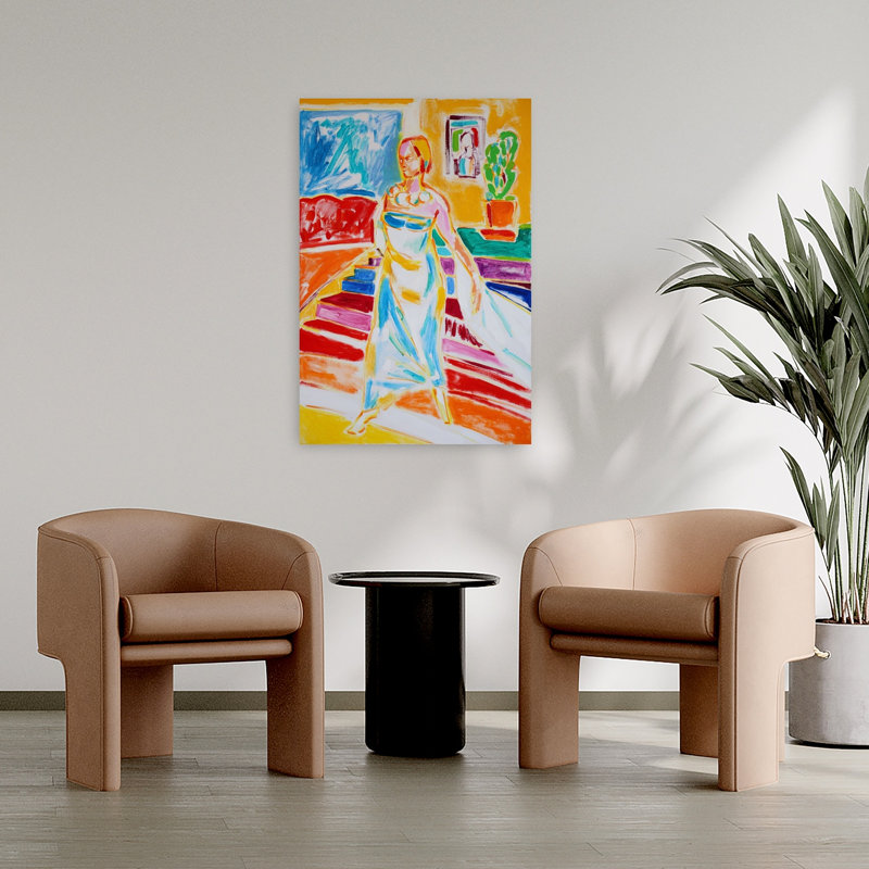 Art contemporain, H 36 po x l 24 po