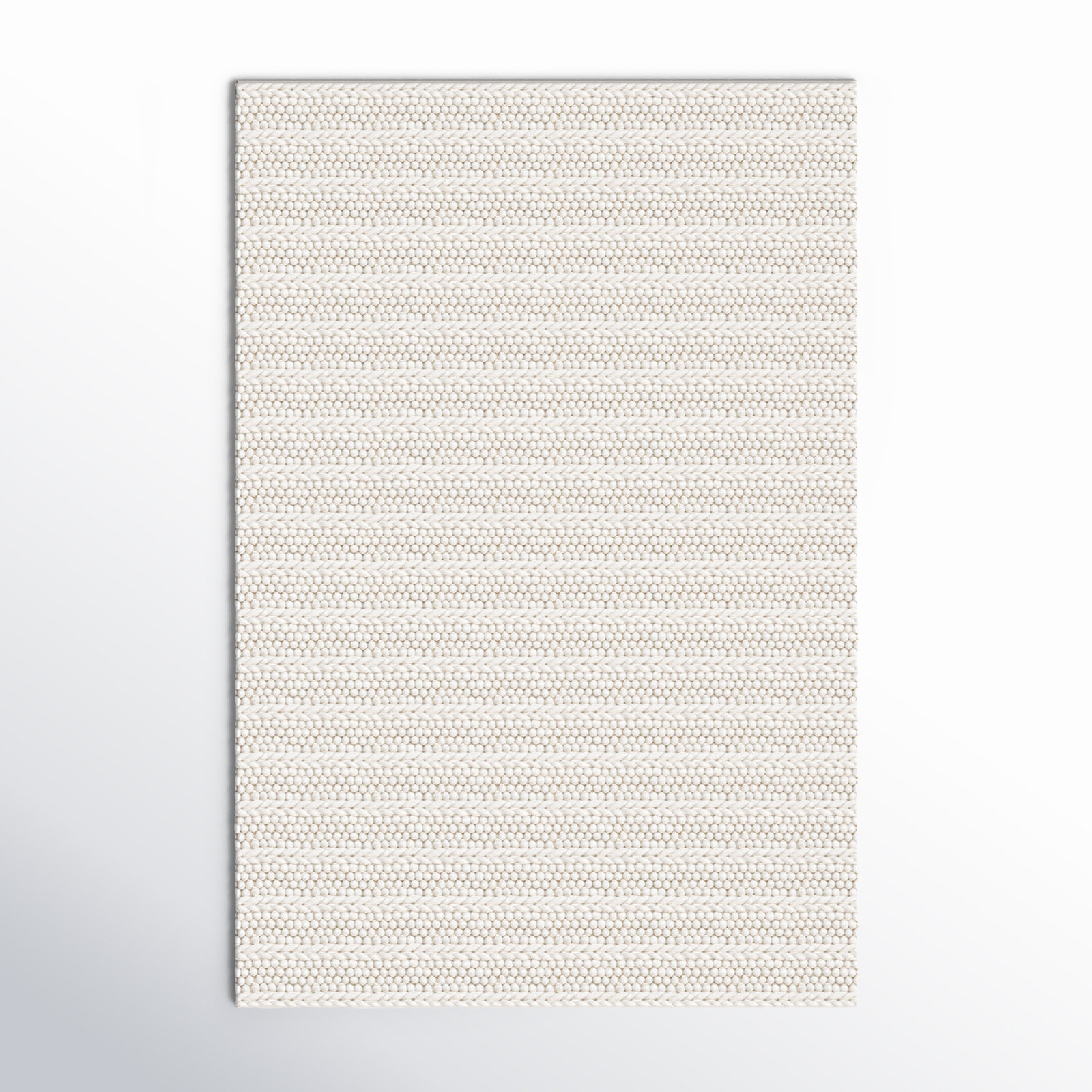 Sestina Ivory Handmade Flatweave Rug, Rectangle 3' x 5'