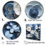 Collage de fleurs bleues et blanches saisonnier III - Fleurs-760739526-760739535