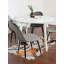 Ensemble de salle à manger 5 pièces, table de salle à manger ronde blanche avec 4 chaises-299661416