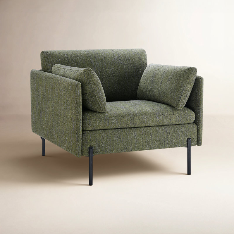 Moab Upholstered Armchair, Mellow Forest Chenille