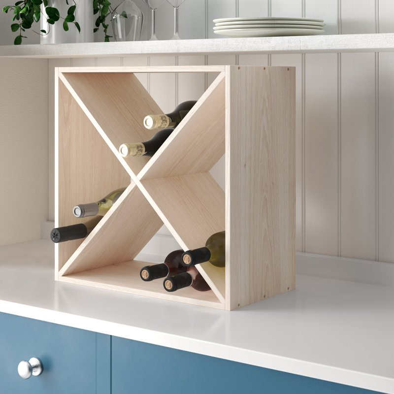 Couey 16 Bottle Wine Bottle Rack in Beige