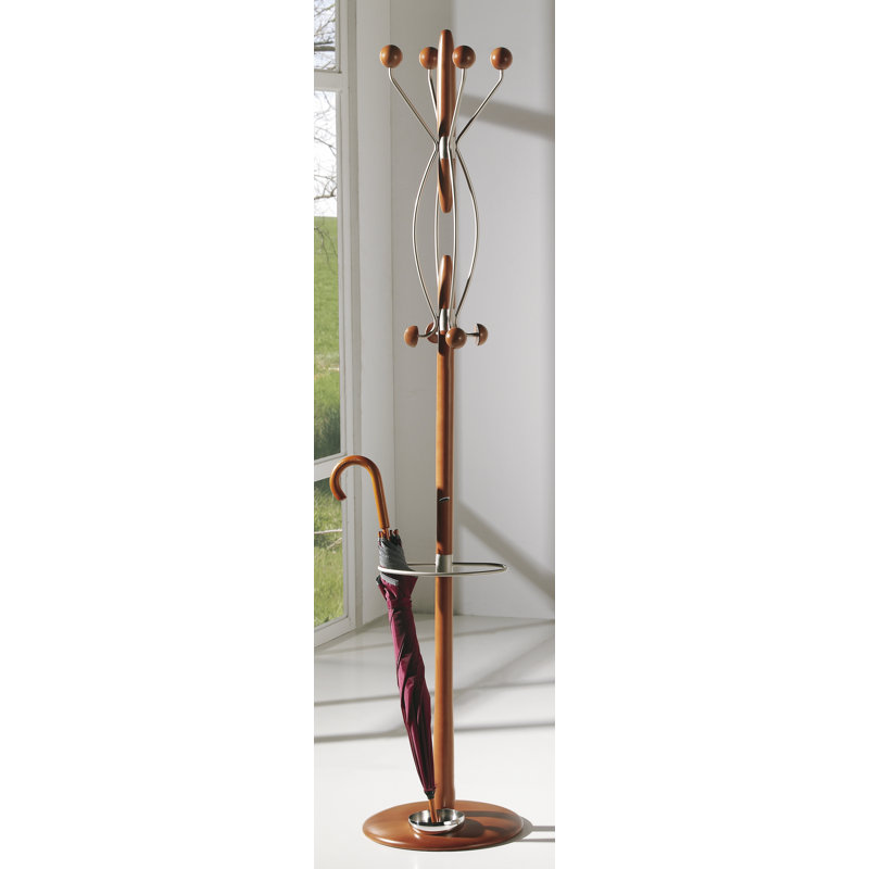 Lettie Freestanding 8 - Hook Coat Rack, Cherry