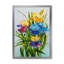 Bouquet d'iris bleus et mauves - peinture-154570065-154570067