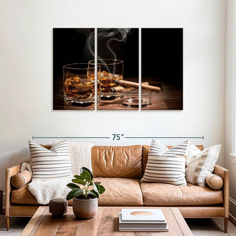 Cigares Yarlin avec whisky, H 36 po x l 57 po