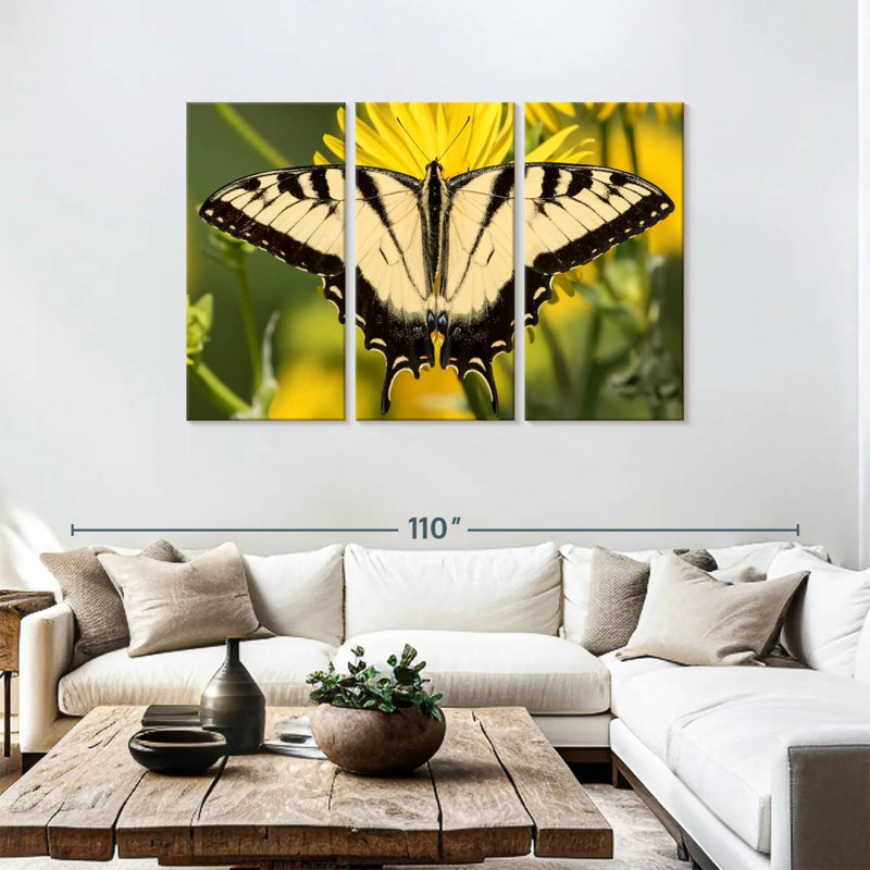 Brampt Perched Swallowtail Butterfly, 48" H x 74" W