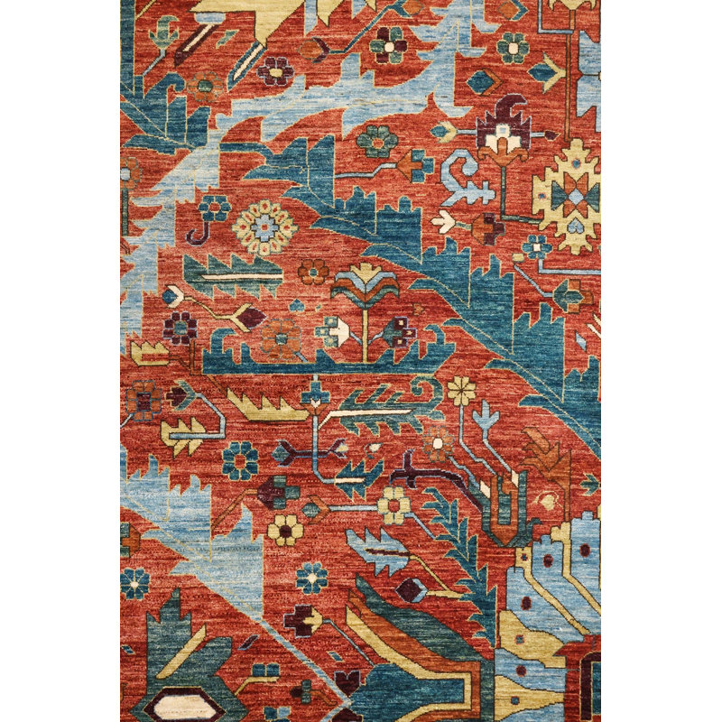 Tapis rectangulaire unique 9 pi x 11 pi 8 po New Turkmen